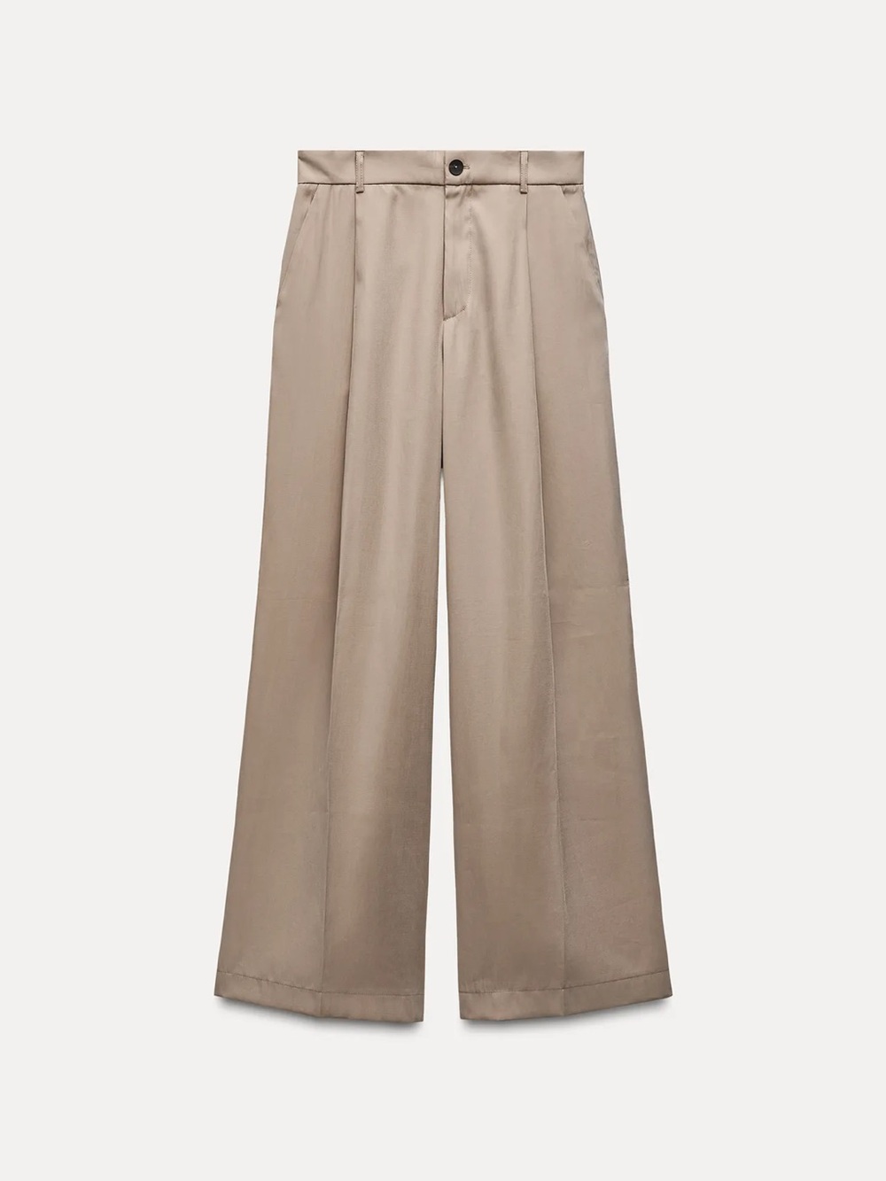 Zara Wide Leg Trousers in Taupe